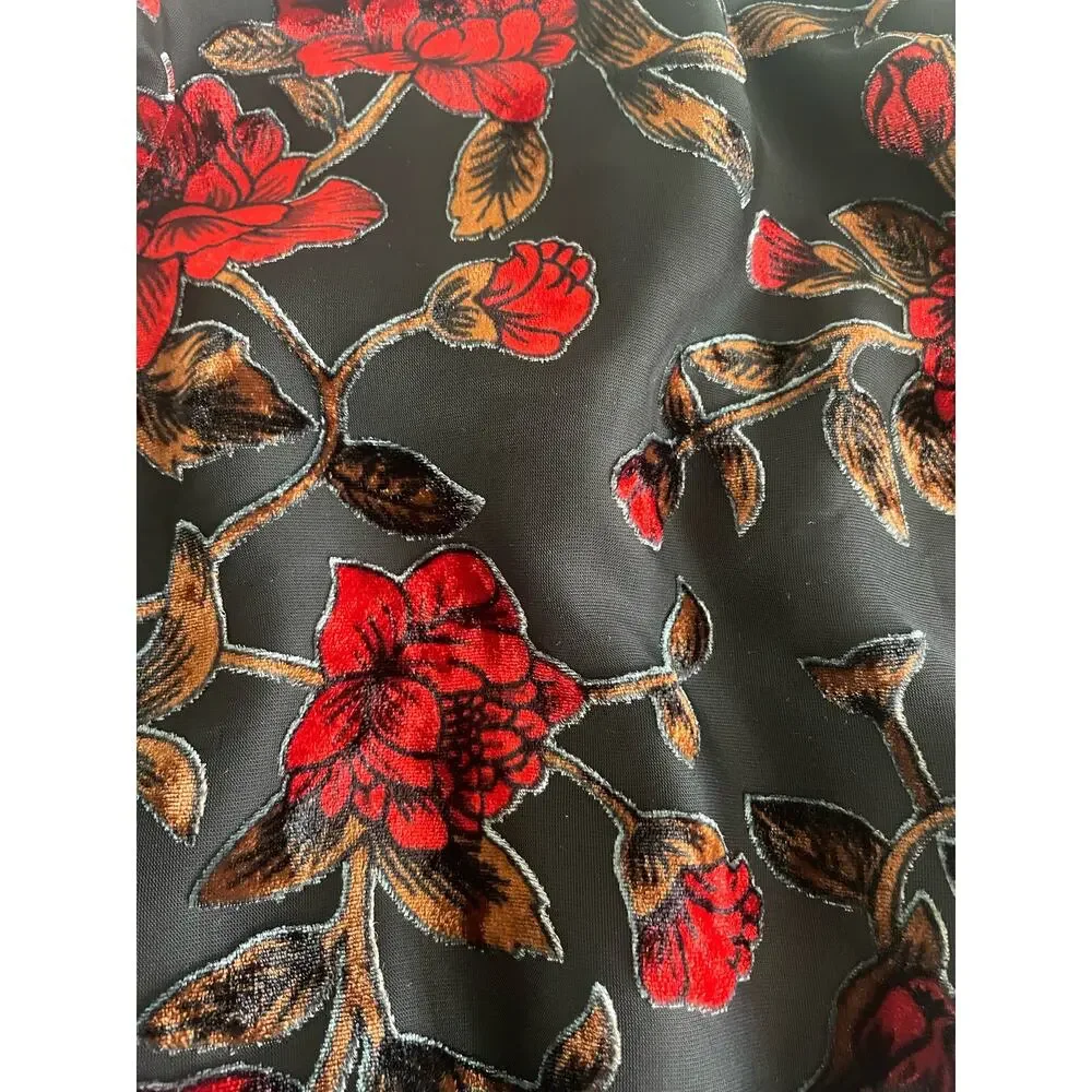 ASTR‎ The Label Demetria Floral Velvet Bodysuit Size XS